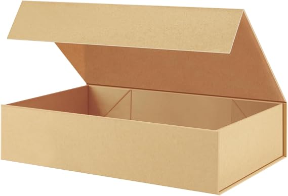 PACKHOME Extra Large Kraft Gift Box Magnetic Lid 17.5x11.3x4.3in