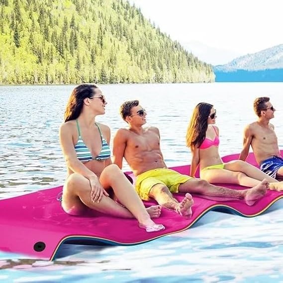 Water Floating Mat Foam Pad, 13x5FT Bouncy Tear-Resistant XPE Foam, Recreation Relaxing Lily Pad for Pool Lake River Ocean Outdoor Water Activities