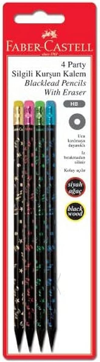 Faber-Castell Blister Kurşun Kalem 4'lü, Party