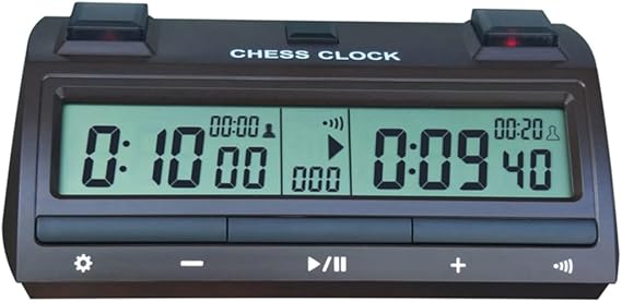 Digital Chess Clock Digital Chess Timer Professional for Board Games Timer Great for Chess Chinese Chess Shogi Go,Brown