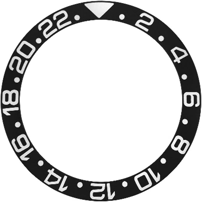 Ewatchparts BEZEL INSERT ALUMINUM COMPATIBLE WITH ROLEX GMT MASTER II 116710 116713 116710LN BLACK