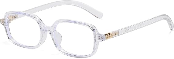 AIEYEZO Retro Rectangular Blue Light Glasses Women Men Fashion Small Square Frame Computer Gaming Glasses