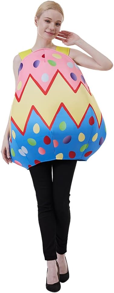 Easter Women Eggs Costumes for Adult Cute Men Easter Party Suit Special Eggs