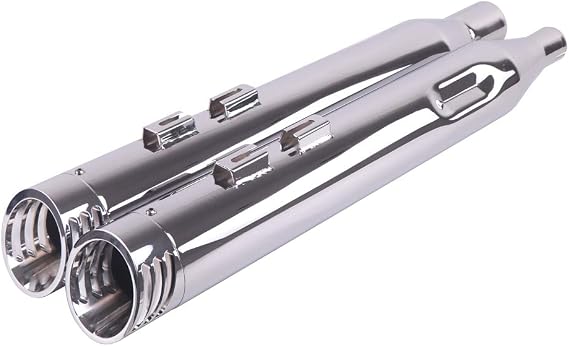 SHARKROAD 4.0 Inch Slip Exhaust for Harley-slip-on-mufflers Upgrade for 2017-2023 Touring Street-glide-mufflers, Road-king-slip-on-exhaust, Road-glide-slip-ons etc.20CC