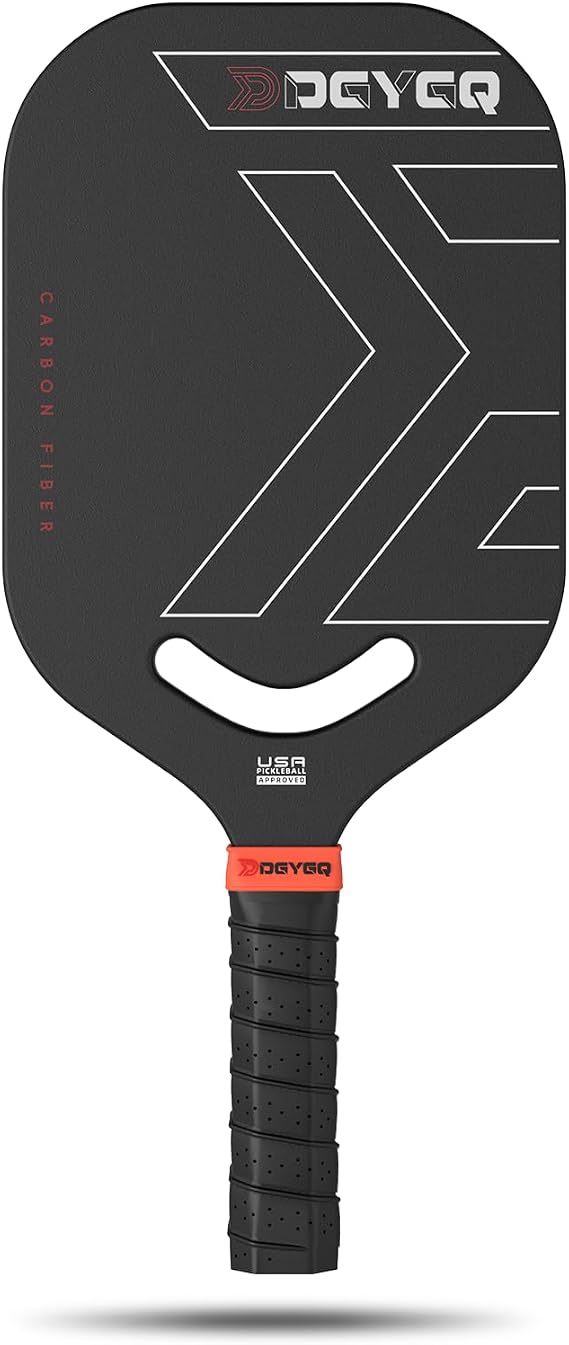 DGYGQ Pickleball Paddles - Professional Carbon Fiber Paddle with Honeycomb Core Pickleball Rackets - Lightweight Precision & Enhanced Shock Absorption for High Spin & Powerful Shots (Grey)