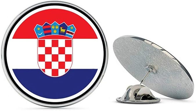 Croatia Flag Metal 0.75" Lapel Hat Pin Tie Tack Pinback