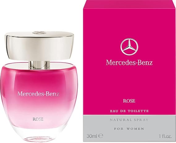 Mercedes Benz - Rose - Professional Fragrance For Women - Elegant And Irresistible - Romantic And Stylish - Naturally Infused And Crafted - Sweet, Fresh And Young - Eau De Toilette - 2 Oz