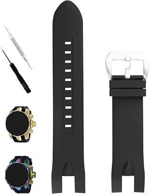 XIW Compatible for 26mm Invicta Reserve Collection Venom 5732 1219 6118 6117 6105 6116 6110 14467 16149 18535 Rubber Watch Band Replacement for men Silicone Wirstband Strap women Bracelet