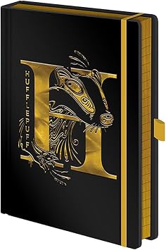 Harry Potter Hardcover A5 Notebook Embossed with Hufflepuff Foil Design - Official Merchandise