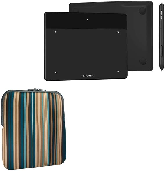 BoxWave Case Compatible with XP-Pen Deco Fun S - Chic Pouch, Retro 70's Design Neoprene Slip Sleeve - City Lights