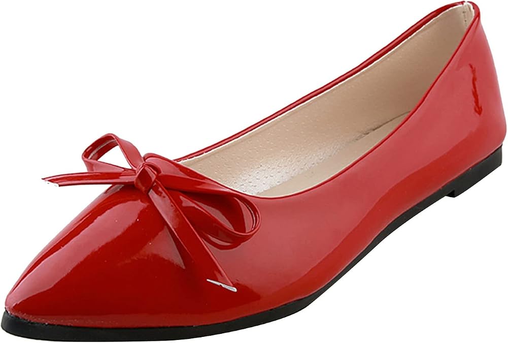 Casual Women's Shoes Leisure Breathable Slipon Outdoor Shes Fashion Women's Casual Shoes Low Top Sneaker (Red, 7.5)