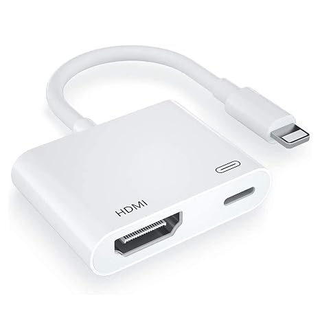 [Apple MFi Certified] Apple Lightning to HDMI Adapter,1080P Video & Audio Sync Screen Converter Digital AV Adapter with Charging Port for iPhone14 13 12 11 XS XR X 8 7,iPad to HD TV/Monitor/Projector