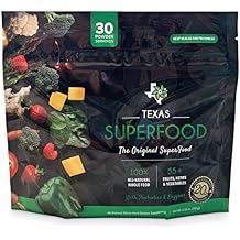 Texas SuperFood - Original Superfood Powder, Superfood Reds and Greens, All-Natural Whole Food Dietary Supplement, Non-GMO, Gluten Free, Vegan, No Soy, 30 Servings, 180 Grams