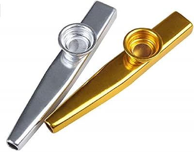 2pcs Metal Kazoo Harmonica Mouth Flute Party GiftMusical Instrument with 4 colors