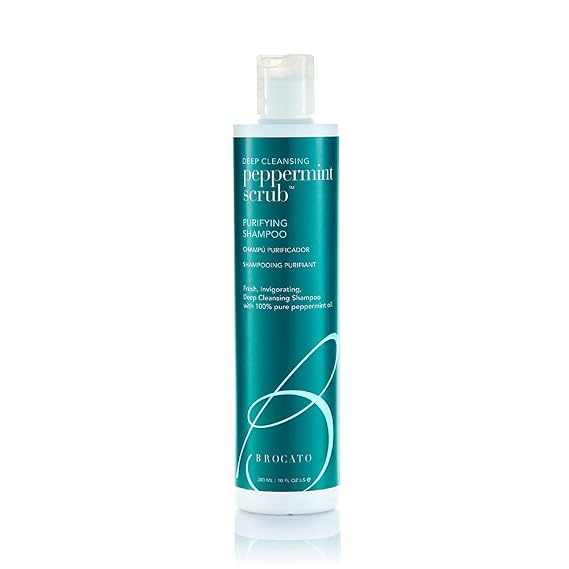 Brocato Peppermint Scrub Purifying Shampoo, Peppermint Oil, 10 Oz.