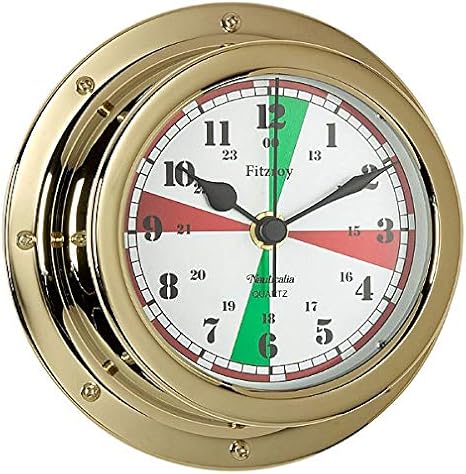 Nauticalia Fitzroy QuickFix Radio Silence Clock, Brass
