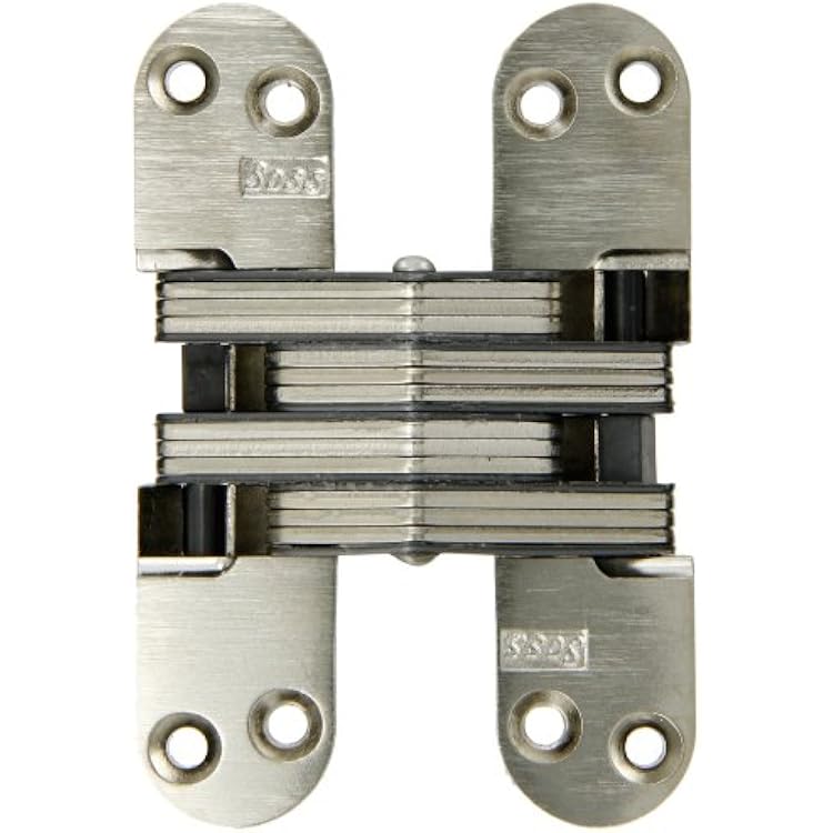 SOSS Invisible Hinge Model 218 for 1-34 Thick Material, 20 Minute Fire Rated, Zinc, Satin Nickel Exterior Finish, Model Number 218US15