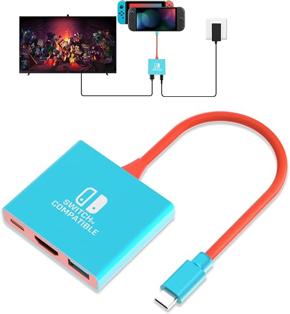 Switch 2 Docking Station for Nintendo,Switch 2 Dock Adapter Compatible Nintendo Switch2/OLED/Steam Deck Support 4K60HZ TV Dock Mode with HDMI2.0,Switch Docking Station for Nintendo Switch2/1