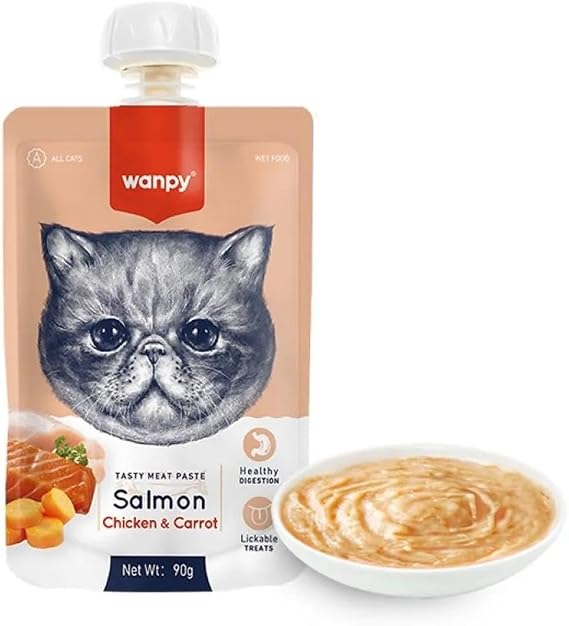 Wanpy Fresh Salmon & Chicken Cat Meat Paste 90 g Single