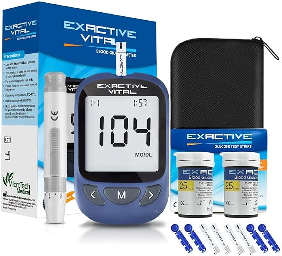 Blood Glucose Meter Monitor With 50pcs Test Strips (1 Unit+50pcs Strips)