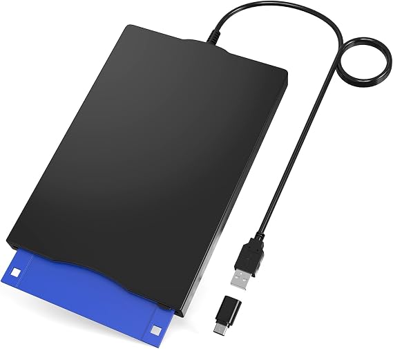 YEY USB 3.5-inch Floppy Disk Reader - External 1.44 MB Portable FDD for PC, Plug and Play Compatible with Windows 11/10/8/7/XP Laptop