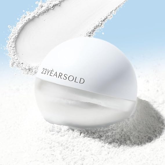 [23YEARSOLD] Derma Thin Zero Sebum Powder (White) Sensitive-Skin Friendly Oil-Control Setting Powder, Lightweight Pore-Blurring Formula for a Smooth, Long-Lasting Matte Finish, 1.4 oz