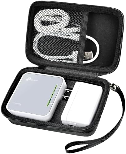 Case Compatible with TP-Link AC750 Wireless Portable Nano Travel Router. for Hotspot WiFi Devices Storage Carrying Box Holder for Power Adapter, Ethernet Cable and Other Accessories Bag Only