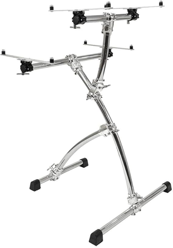 Gibraltar Key Tree Double Tier Keyboard Stand, Lightweight and Portable Curved Design with Memory Locks, Adjustable Height, with T-Leg Stability Base for 76-Key Keyboards and Controllers (GKS-KT76)