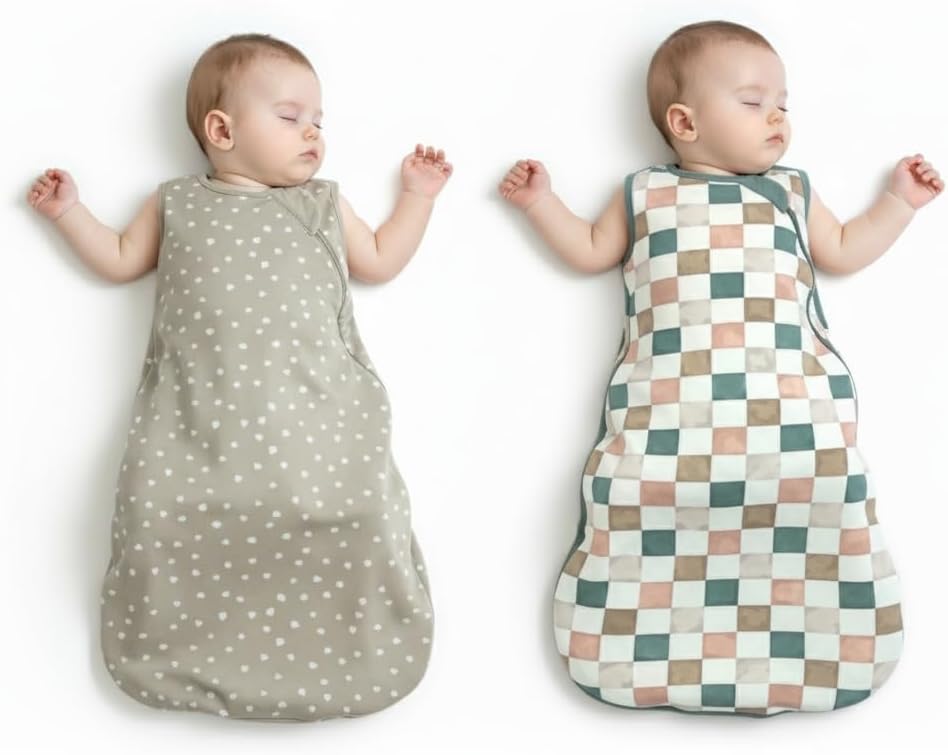 KIDSco. Sleep Sack for Babies and Toddlers 6-18 Months, Rayon Made from Bamboo 1.5 TOG, Wearable Blanket with 2 Way Zipper