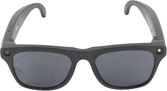 Yoidesu AI Smart Glasses 4K Camera Bluetooth Glasses Dual Speakers with AI Sound Assistant for Real Time Translation and Visual Dialogue Applications (Black)