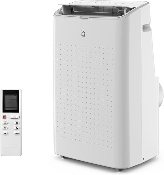 14,000 BTUs Portable Air Conditioner with 3-in-1 Room AC Unit for 750 Sq.Ft, 50dB Ultra Quiet, Window Kits Included Drainage Pipe & Remote Control, White
