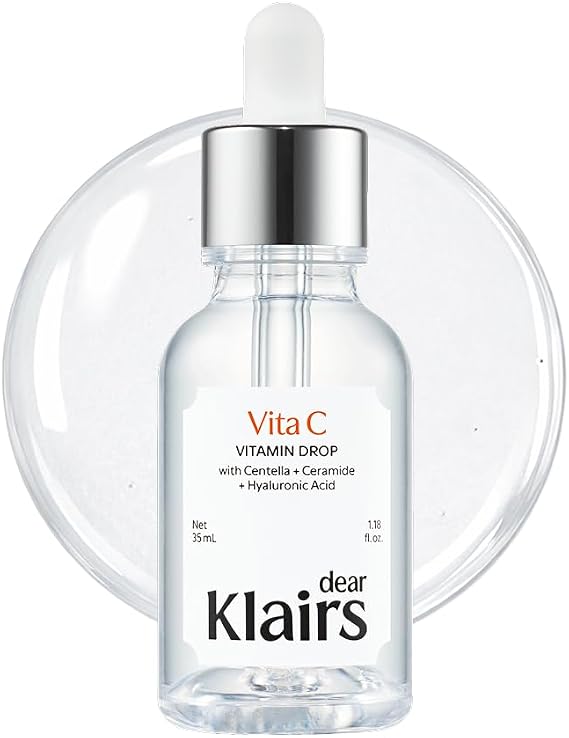 Klairs Vitamin Drop, 1.2 fl oz 35 ml, Raw Vitamin C Serum, Pores, Dullness, Tone Up, Keratin, Sensitive Skin, Hypoallergenic, Korean Cosmetics