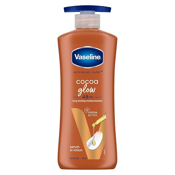 Vaseline Intensive Care Cocoa Glow Body Lotion, 400 ml | Moisturizing Lotion