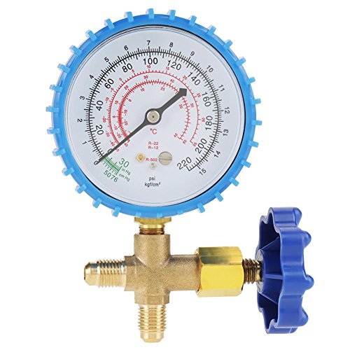 Air Conditioning Refrigerant Recharge Pressure Manometer Blue Color Fit for R410A R22 R134A R404A