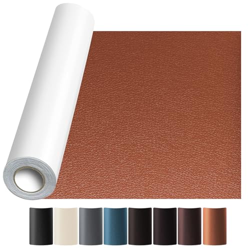 JuCheng Leather Repair Kit -Leather Repair Patch Self-Adhesive Waterproof Patch & Glue for Furniture, Car Seats, Sofa, Couch, Vinyl - Instant Fix for Tears & Scratches Light Brown, 3.5X79 inch