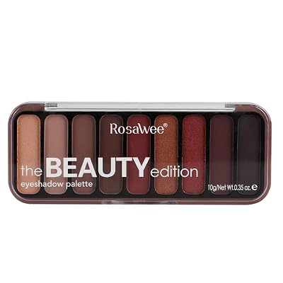 9-color eyeshadow palette, neutral nude eyeshadow, matte and shimmer effects, highly pigmented, long-lasting, waterproof, natural everyday smoky eye look