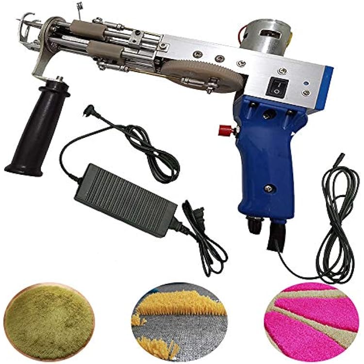Electric Carpet Tufting Gun Electric Carpet Weaving Machine Cut Pile Flocking Machine Knitting Machine 9-21mm , 12-22 Stepss 110V
