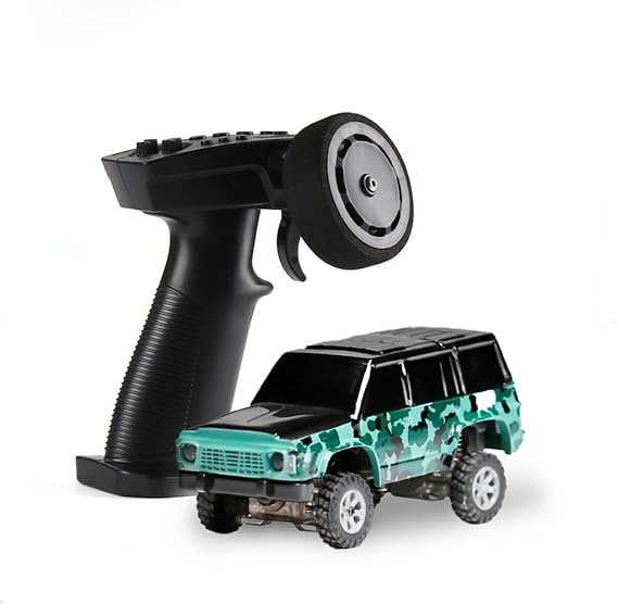 Mini RC Crawler Truck 4x4, 1/64 Scale 2.5 KM/H RTR RC Car RC Rock Climbing Hobby Remote Control Car Off-Road Vehicle RC Buggy with LED Lights Ready-to-Run for Adults