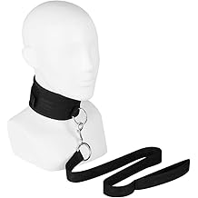 EIS Bondage Neck Restraint Size Adjustable for Erotic Bondage Games Dominance and Submission with Lead