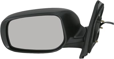 1pc Left Driver Side Paint to Match Power Operate Exterior Door Rear View Mirror Plastic for Toyota for Yaris CECoreLERS 06-08 & BaseS 07-08 3pc Black-Cover Textured Clear-Glass