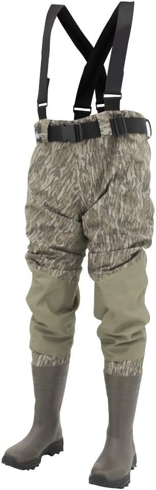 FROGG TOGGS Grand Refuge 2.0 Waterproof Fishing Bootfoot Waist Wader for Fishing, Cleated Outsole, Camo