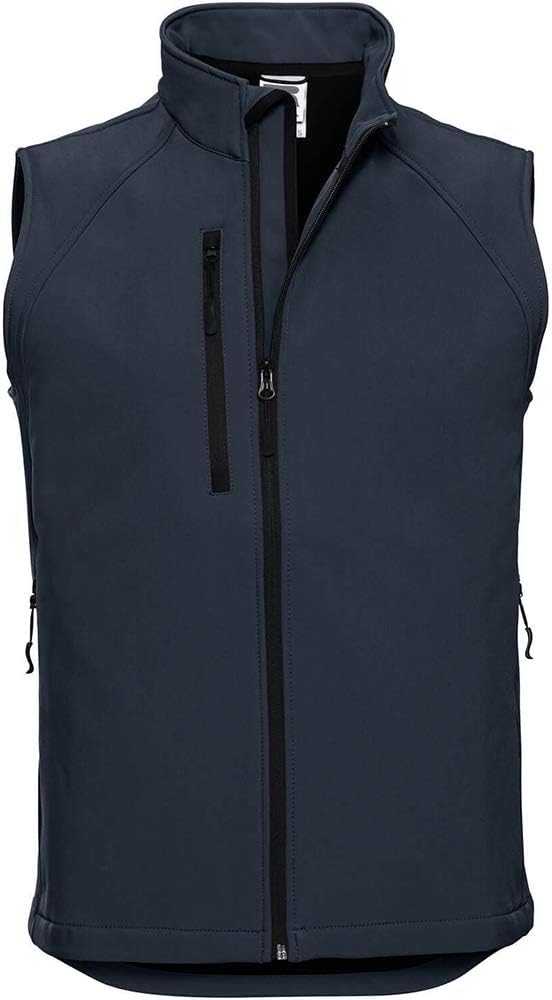 Russell Mens 3 Layer Soft Shell Gilet Jacket (XS) (French Navy)