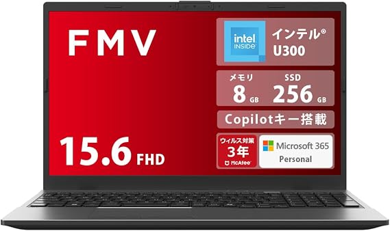 FMV Fujitsu Notebook Note E WE1-K3 MS 365 Personal/Copilot Key/Win 11/15.6"/U300/8GB/SSD 256GB FMVWK3E113_AZ