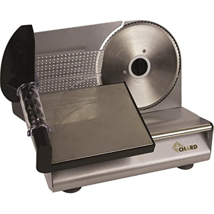 Chard FSOP-150, Electric Food Slicer, Gray, Aluminum with 7.5 inch Stainless Steel Blade, 150 watts
