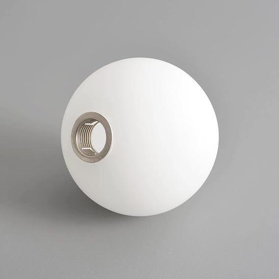 Lighting Replacement Glass Lampshade 4 Inch Milky White Glass Dome Cover Round Globe 0.8 Inch Fitter for G9 Bulb Replacement