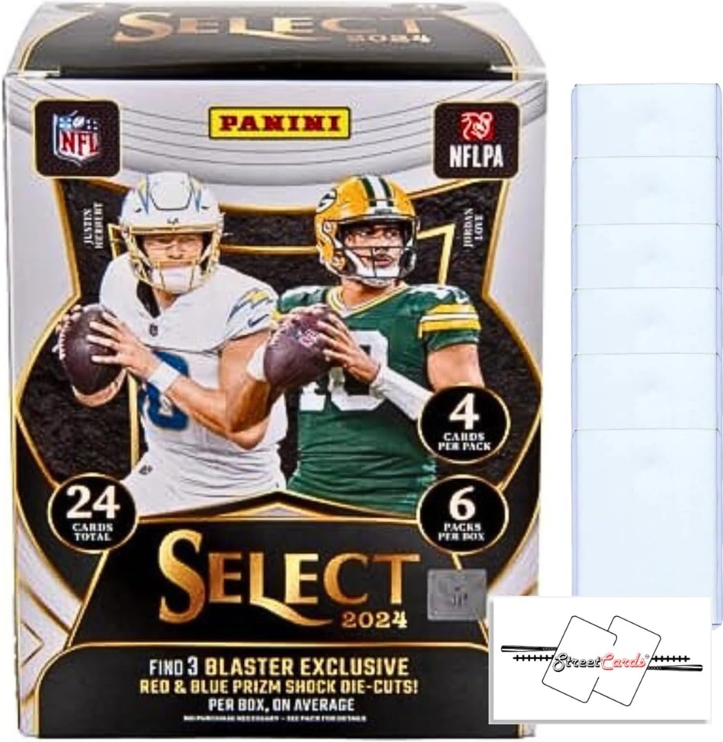 2024 Panini Select Football NFL Blaster Box with 24 Trading Cards  6 Toploaders  StreetCards Magnet