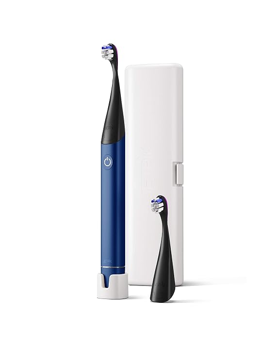 Jetpik JP300 Modern Sonic Rechargeable Toothbrush for Adults - 5 Brushing modes, Premium Aluminum Body, Waterproof, USB induction charging, Portable Travel Case Included Sapphire color