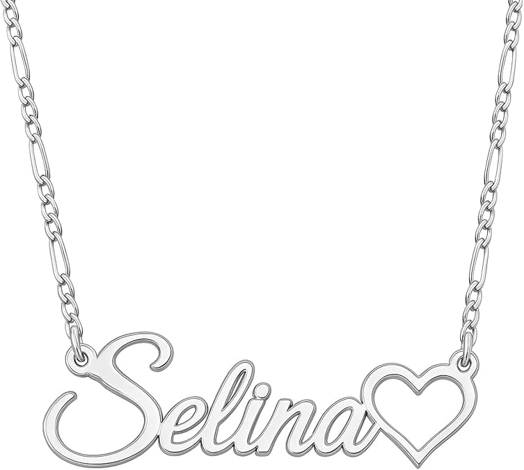 Custom Name Necklace, 925 Sterling Silver Nameplate Pendant, Personalized Jewelry Gift for Women
