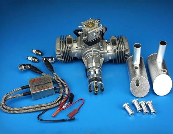 New DLE Engine DLE40 40CC Twin Gasoline w/Electronic Ignition for Model Airplane