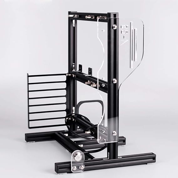 ATX/M-ATX/ITX DIY Chassis Bracket Open Chassis ITX PC Case Open Frame Computer Case Micro ATX Case, Vertical Overclocking Open Aluminum Frame Chassis Rack, Water-Cooled PC Test Bench (Black)